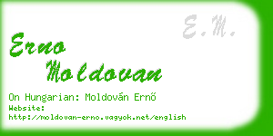 erno moldovan business card