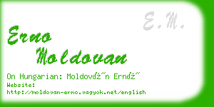 erno moldovan business card